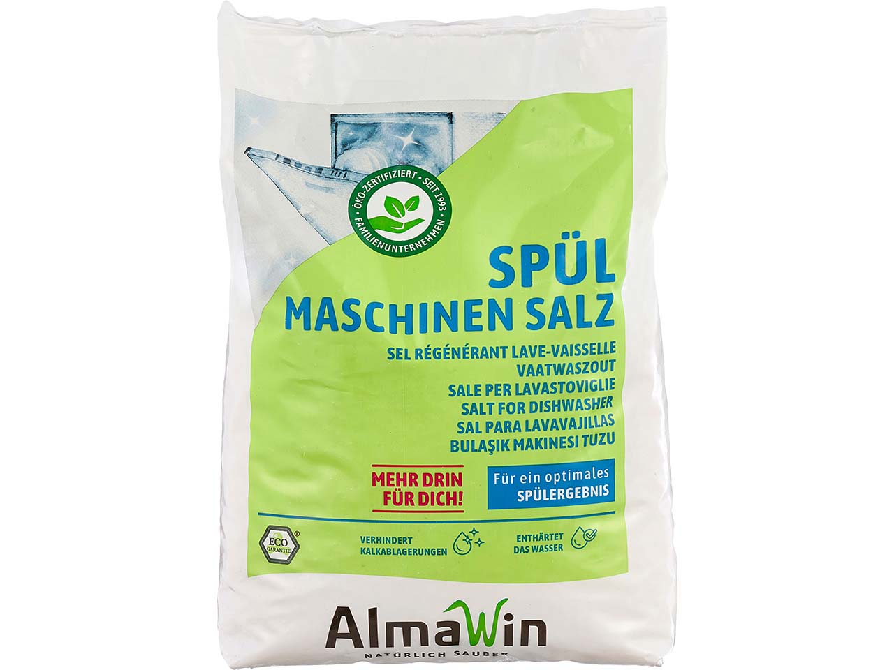 AlmaWin Spülmaschinensalz, Beutel, 2 kg