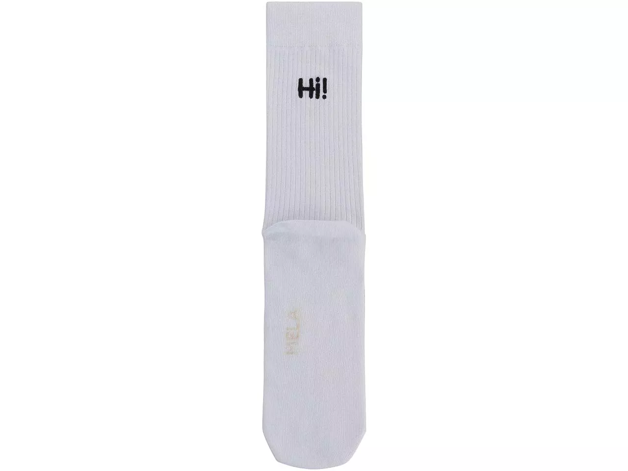 MELA Bio-Socken "Hi", gerippt, weiß, Gr. 35/38