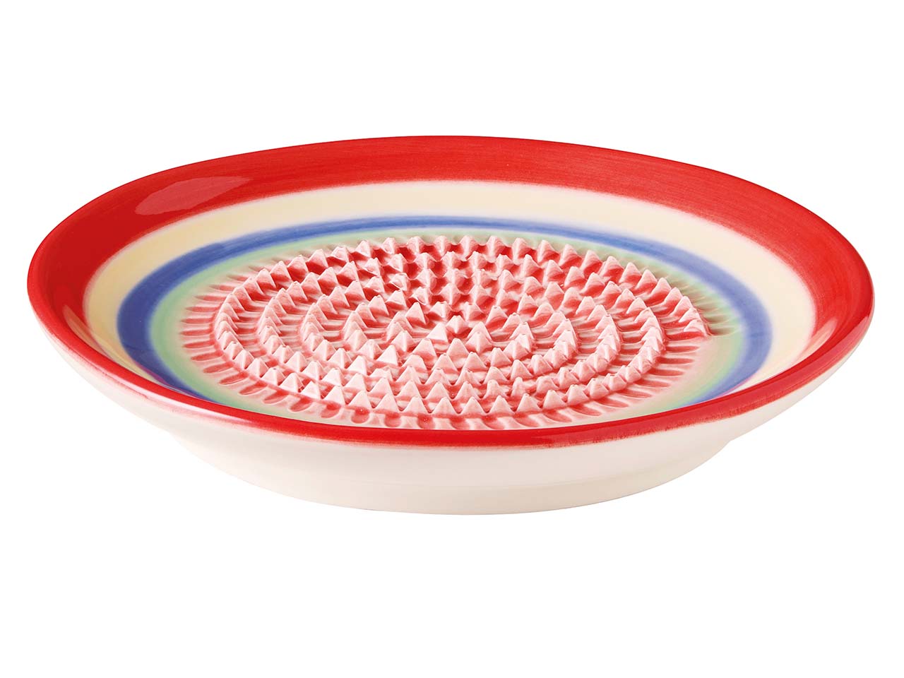 cilio Tellerreibe "ROSSO" aus Porzellan mit fein gezahnter Reibfläche, inkl. Pinsel
