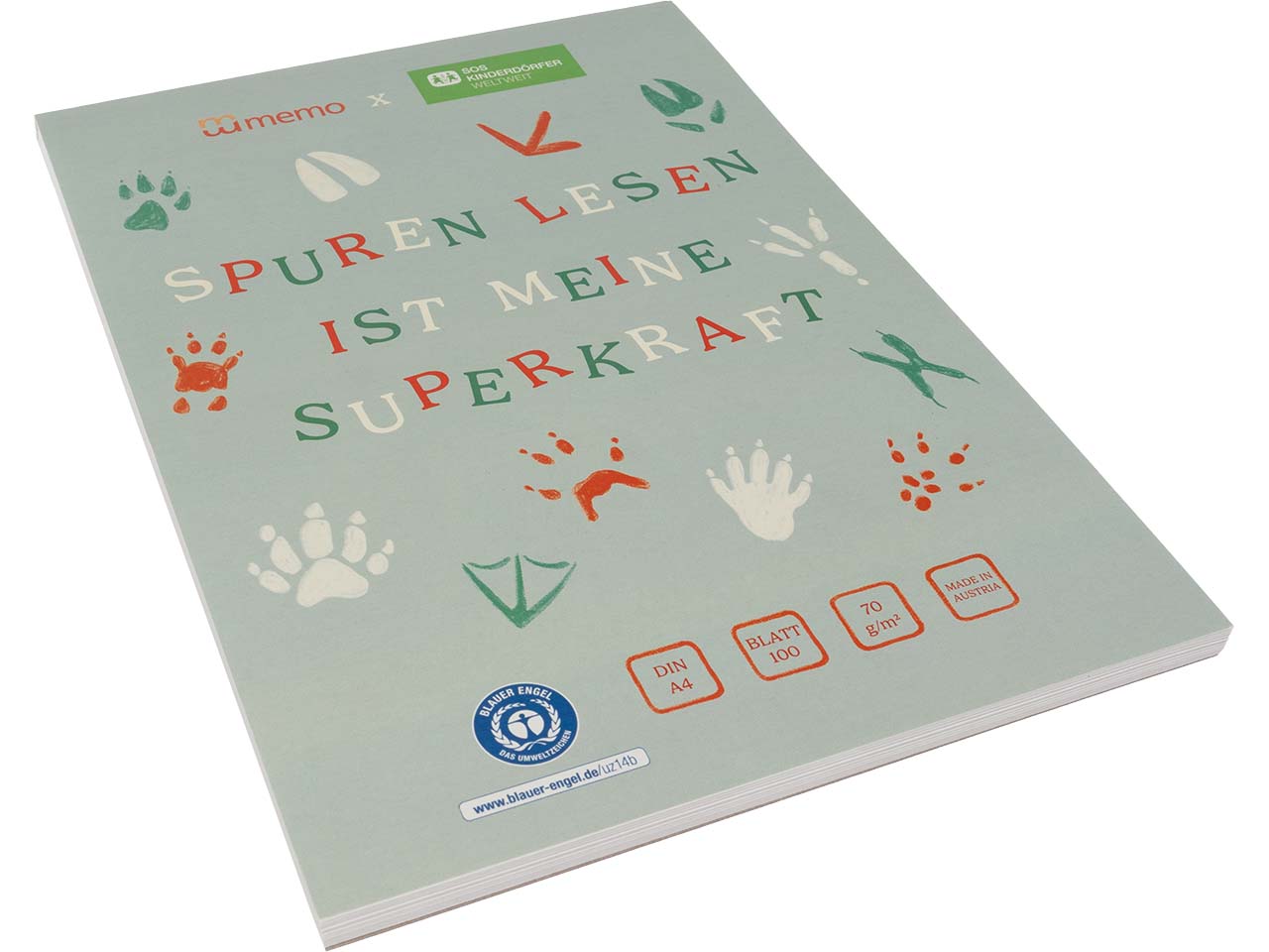 memo x SOS-Kinderdörfer weltweit Malblock DIN A4, 100 Blatt memo x SOS-Kinderdörfer weltweit Malblock DIN A4, 100 Blatt