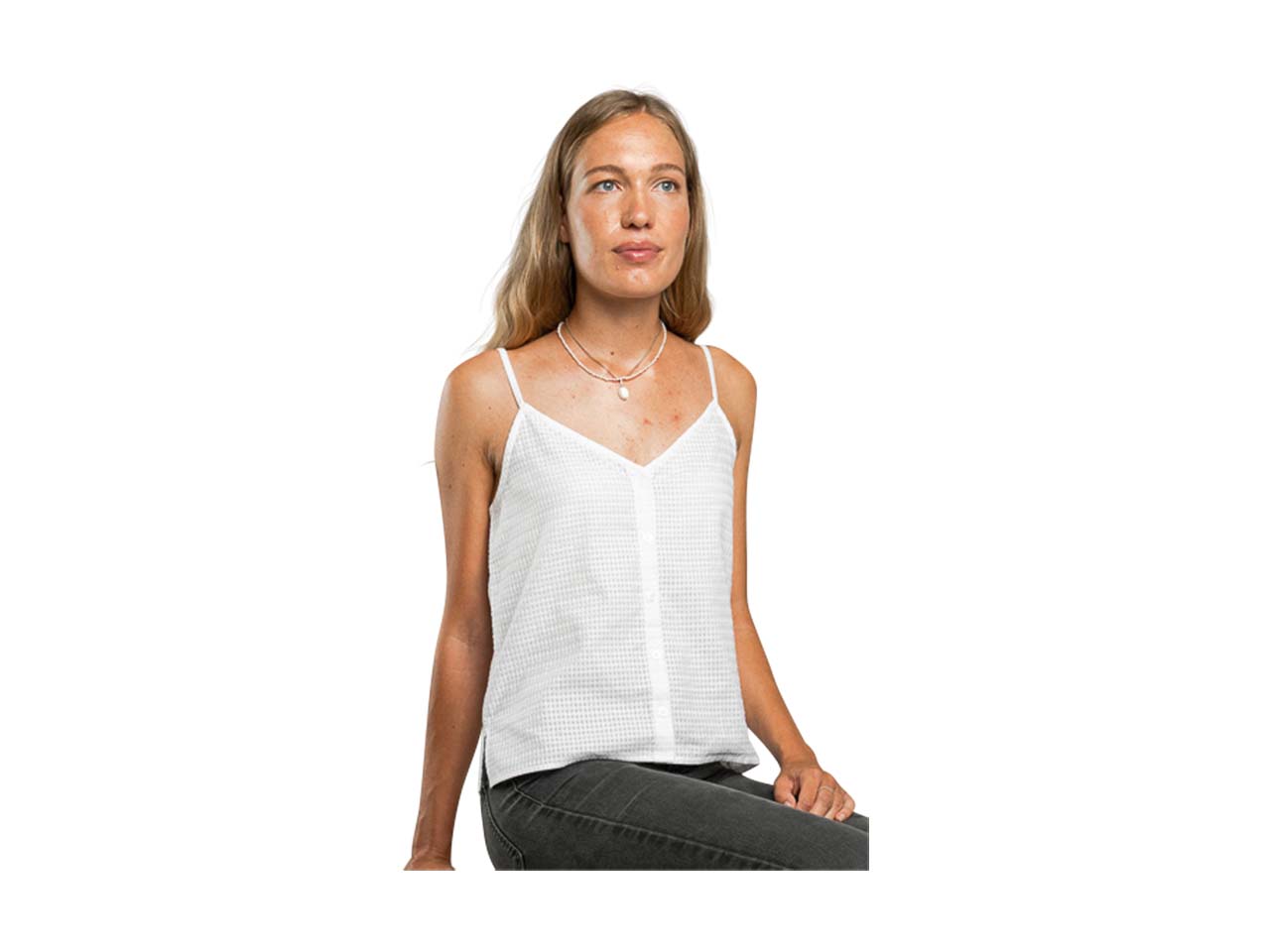 MELA Bio-Damen-Top "MOHINI" sheer grid, Gr. XL