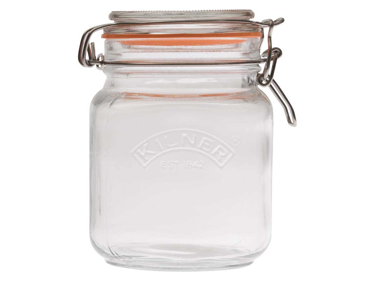 KILNER Vorratsglas "Quadratisch" mit Bügelverschluss 1 l