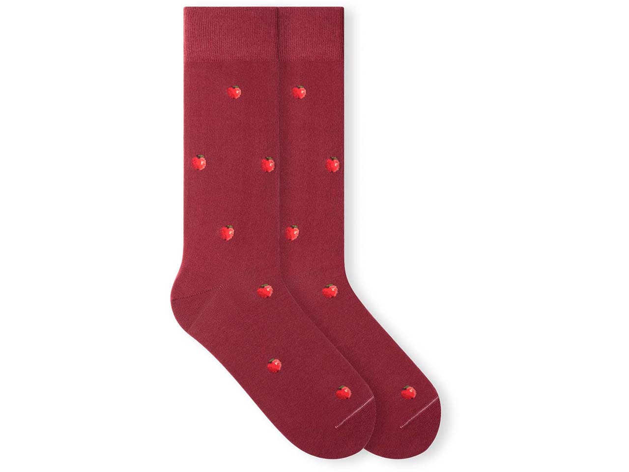 VON JUNGFELD Bio-Socken 'Apple', bordeaux red, Gr. 36/40