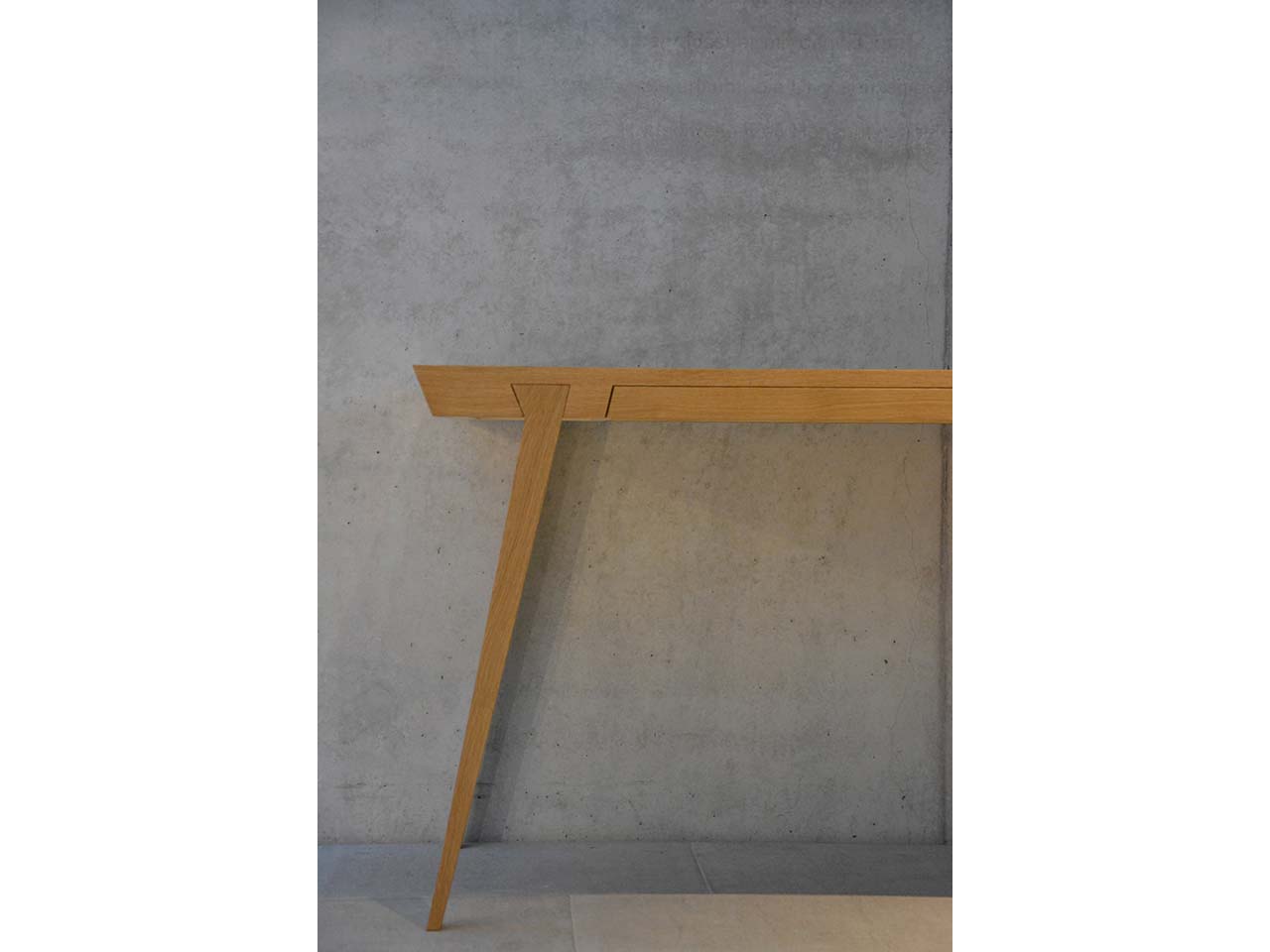 Jan Kurtz Schreibtisch "Desk" mit Schublade B 124 x T 65 x H 74,5 cm, Eiche/Linoleum