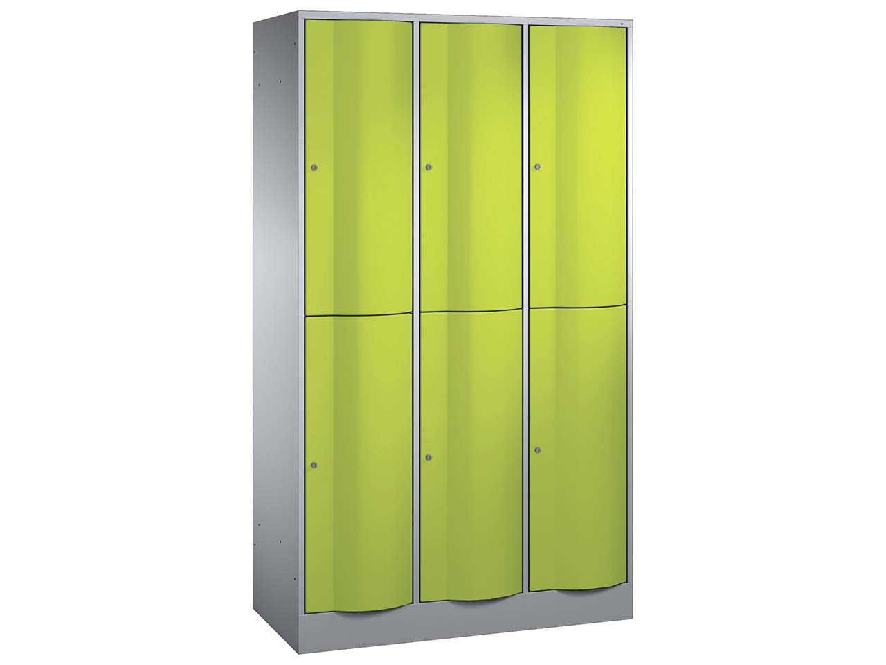 Schließfachschrank 3 Türme lg/gr 2er