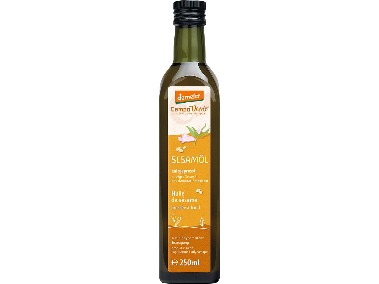 Campo Verde Bio-Sesamöl, kaltgepresst, 250 ml