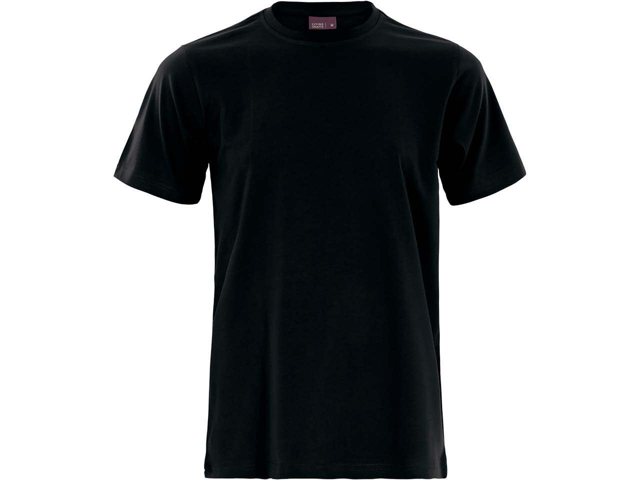 Living Crafts Bio-Herren-T-Shirt "CLARK" mit Rundhalsausschnitt, black, Gr. XL