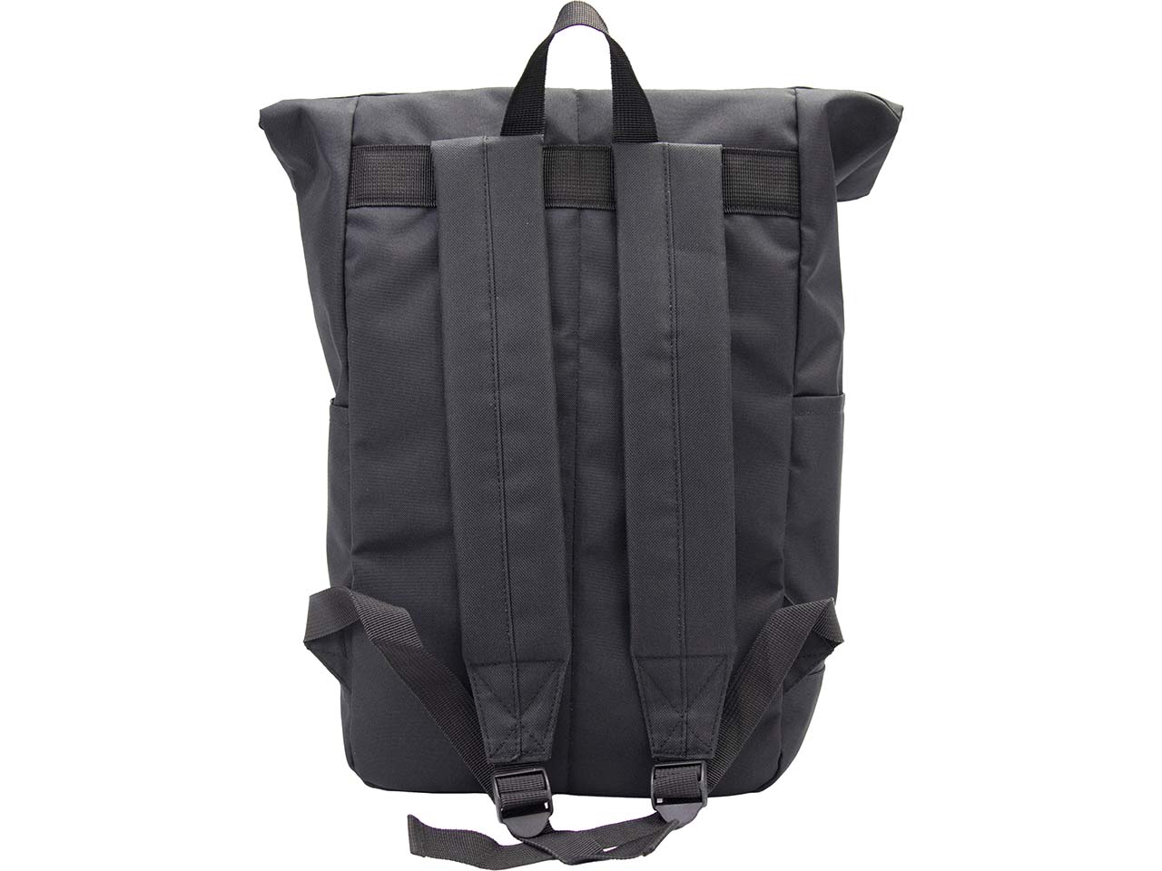 memo Rucksack "Rolltop" aus recycelten PET-Flaschen, schwarz