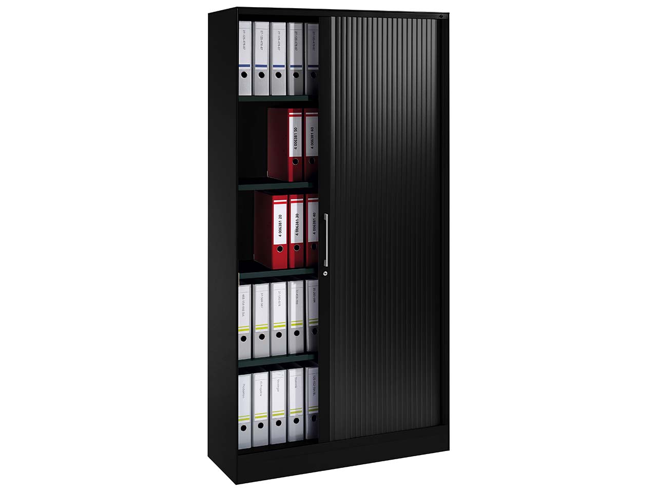 Rollladenschrank "CONTACT", Höhe 198 cm  (BxT) 100 x 43,5 , schwarz