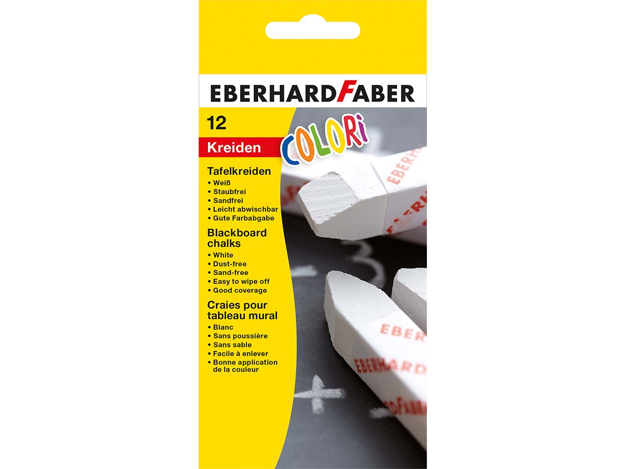 EBERHARD FABER Wandtafelkreiden Colori weiß 12er