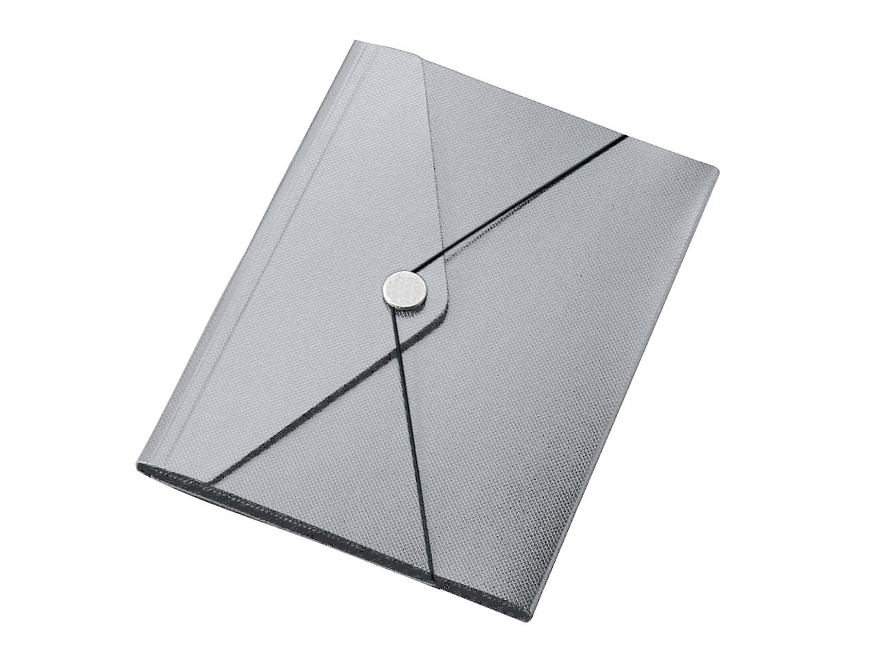 Sammelmappe A4 Opaco silber mit Flügel und Verschlussgummi