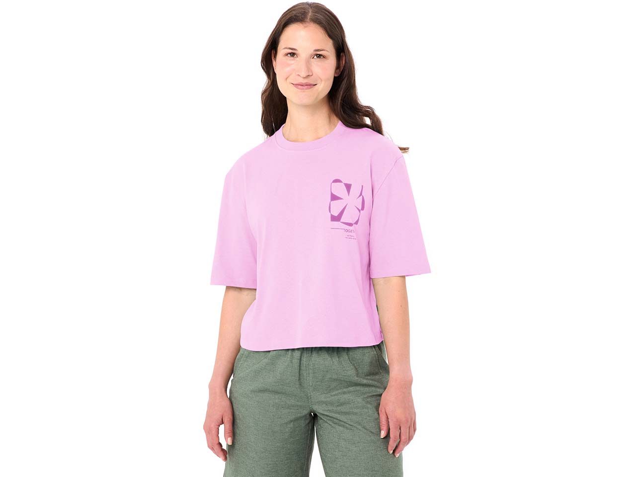 VAUDE Bio-Damen-T-Shirt 'Redmont' aus schwerem Jersey, raspberry, Gr. 38