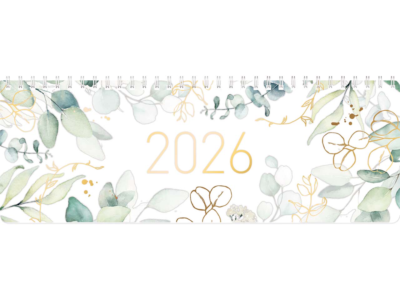 Häfft Tischkalender mit Aufsteller 2026, Blattgold
