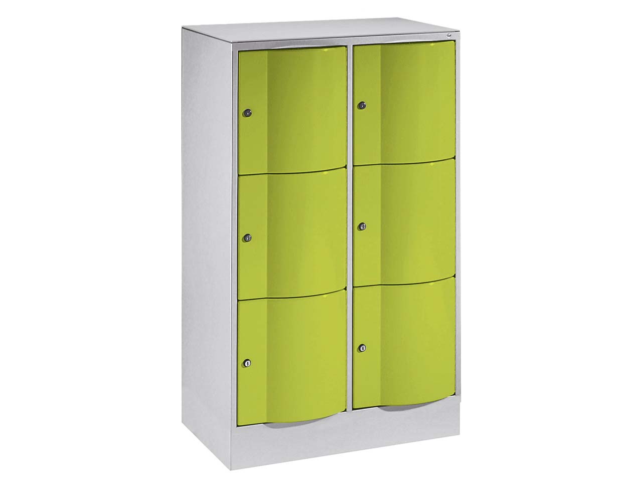 Schließfachschrank 2 Türme lg/gr 3er