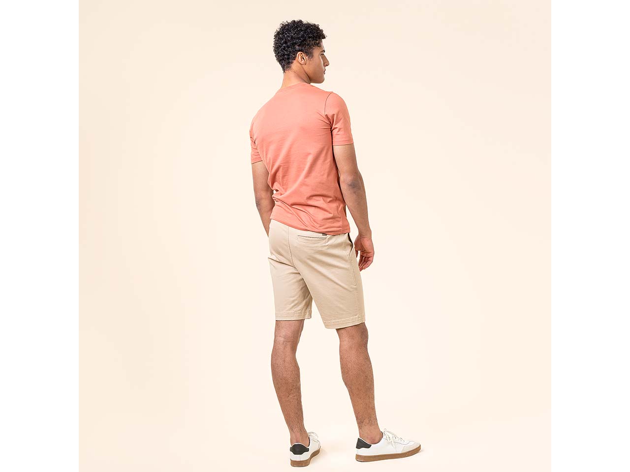 Living Crafts Bio-Herren-T-Shirt 'THERREL' mit Rundhalsausschnitt, flame, Gr. S