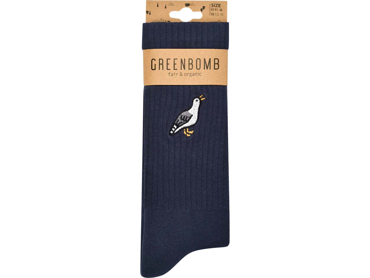 GREENBOMB Bio-Socken "Seagull", navy, Gr. 37/40