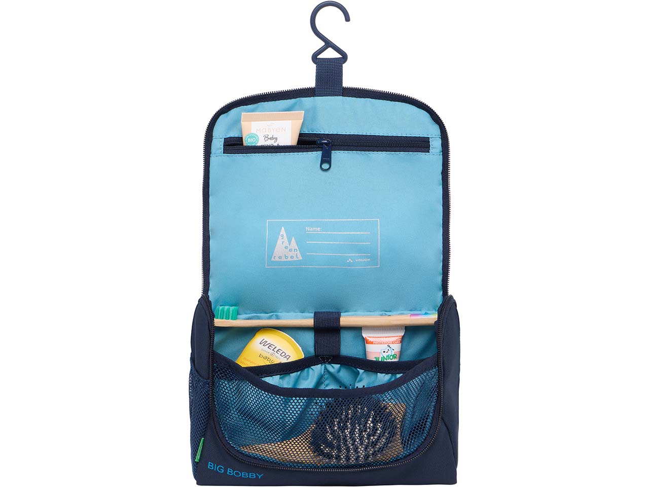 VAUDE Kinder-Kulturbeutel 'Big Bobby' mit Namensschild, 2 l, eclipse
