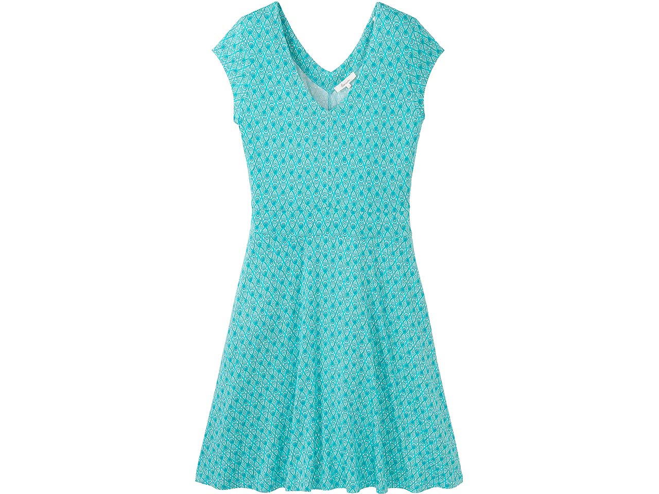 tranquillo Damen-Mini-Kleid mit weitgeschnittenem Rockteil und Taschen, lagoon, Gr. L