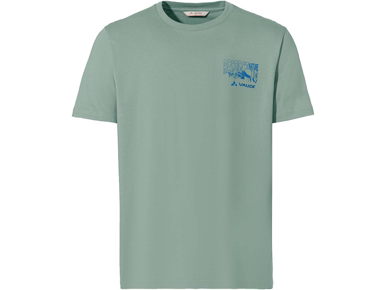 VAUDE Herren-T-Shirt "Spirit II" mit Rückenaufdruck, dusty fern, Gr. S