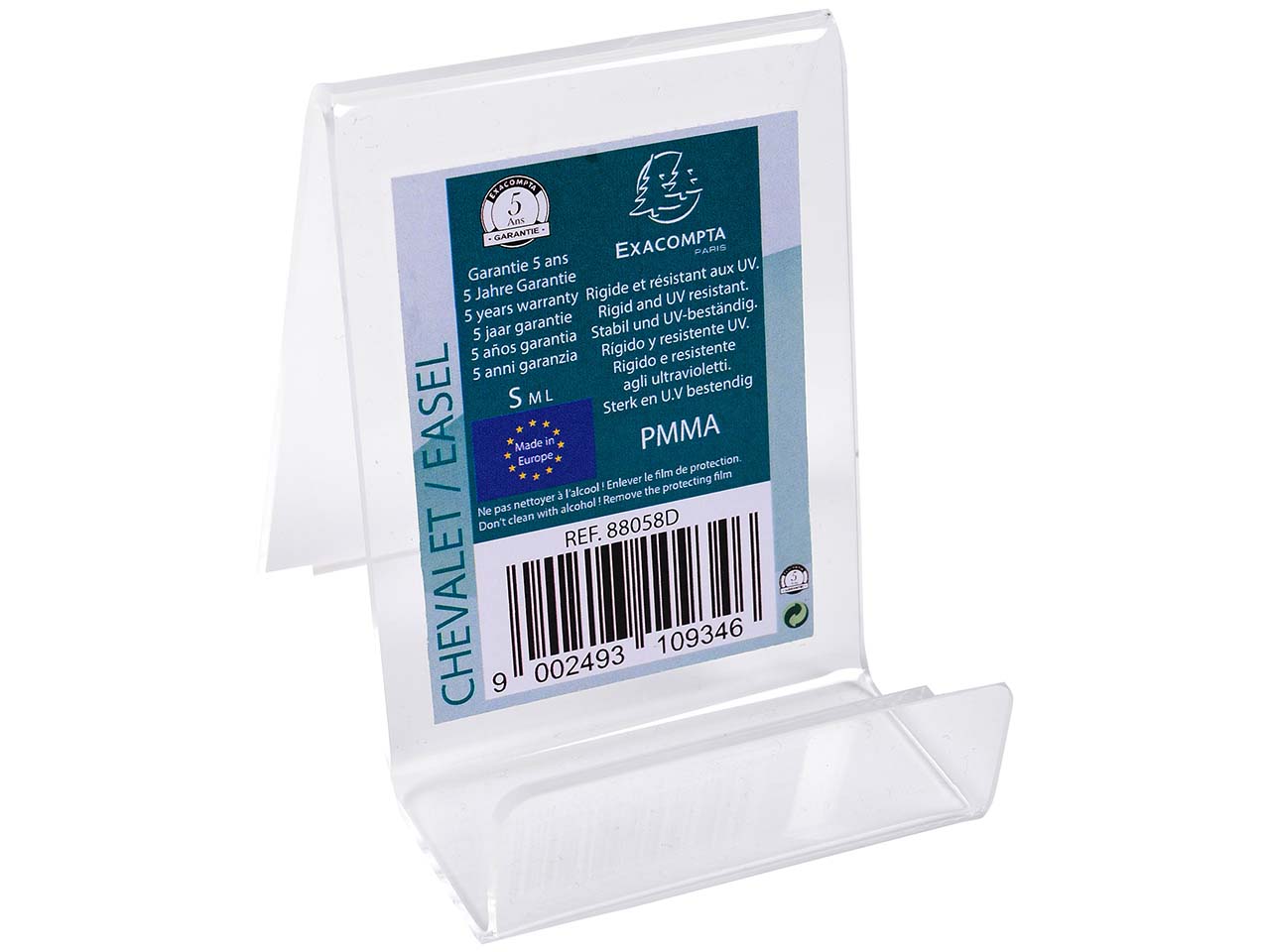 Exacompta Tischaufsteller "Exacryl" für Präsentationen, Außenmaß: 30 x 83 x 53 mm