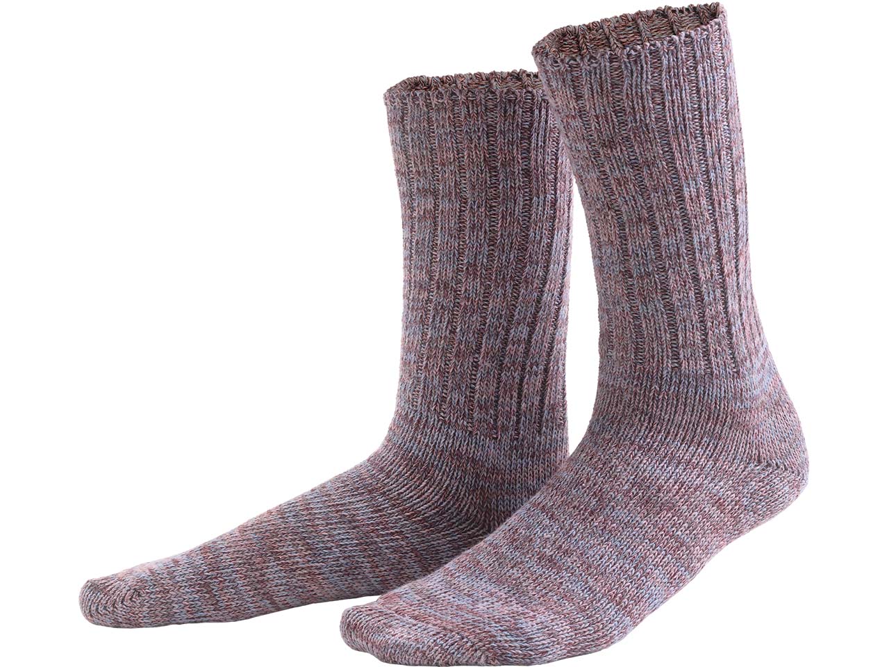 Living Crafts Bio-Unisex-Stricksocken 'LOVIS', grey/mauve, Gr. 39/42