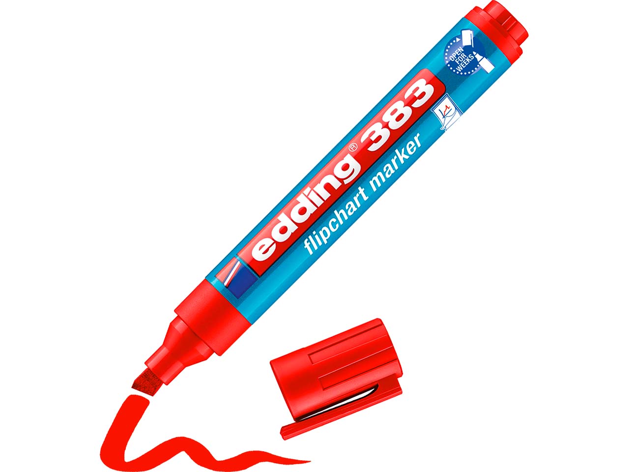 edding Flipchartmarker "383" Keilspitze, rot