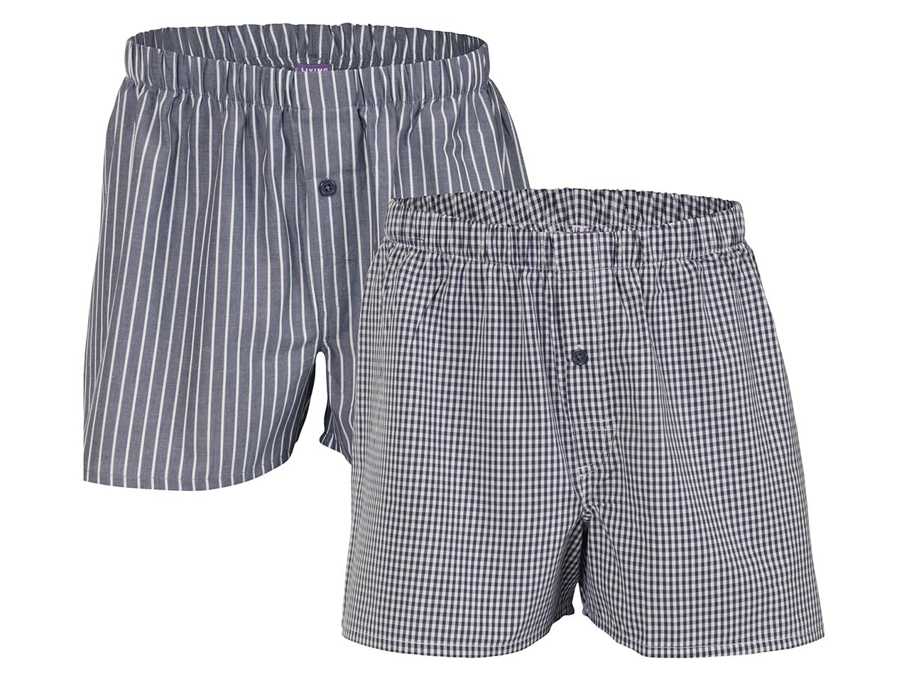 Living Crafts 2er-Pack Bio-Herren-Boxershorts "Gregor" grau, Gr. M