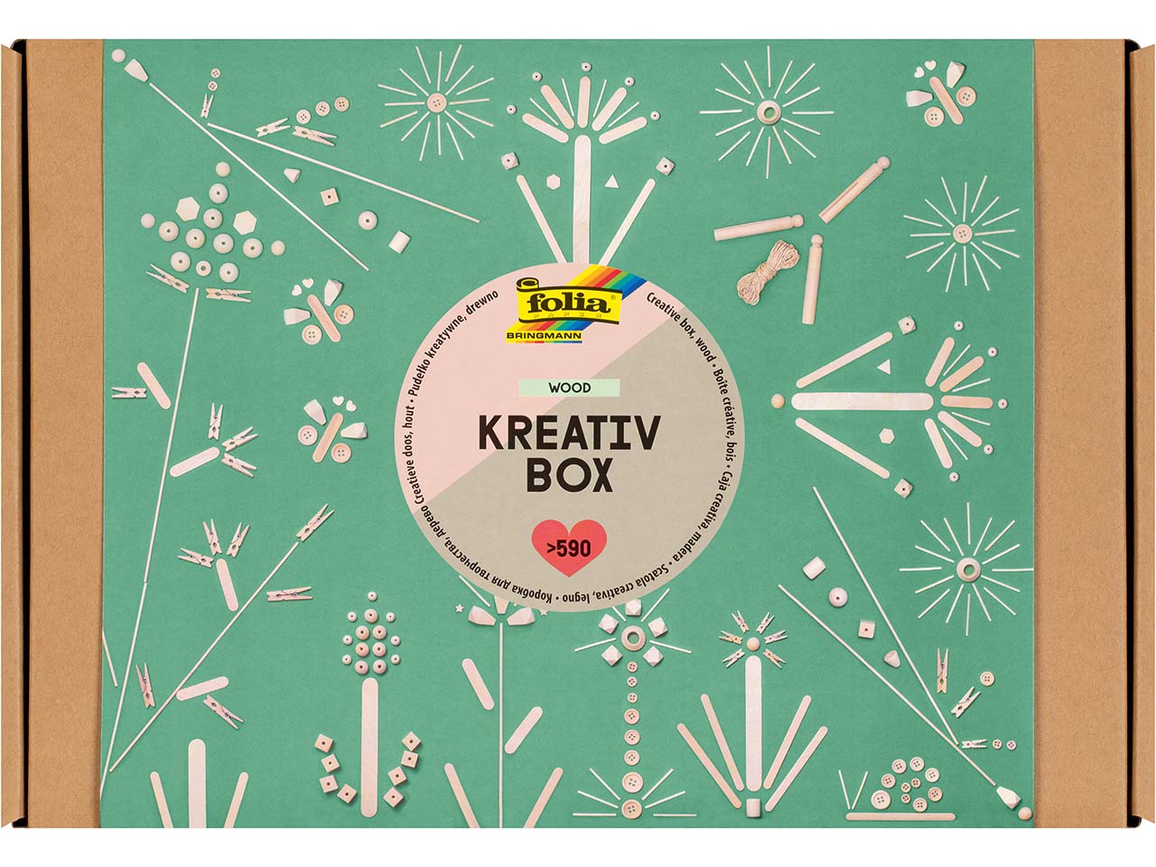 folia Kreativ Box "Wood", >590 Teile