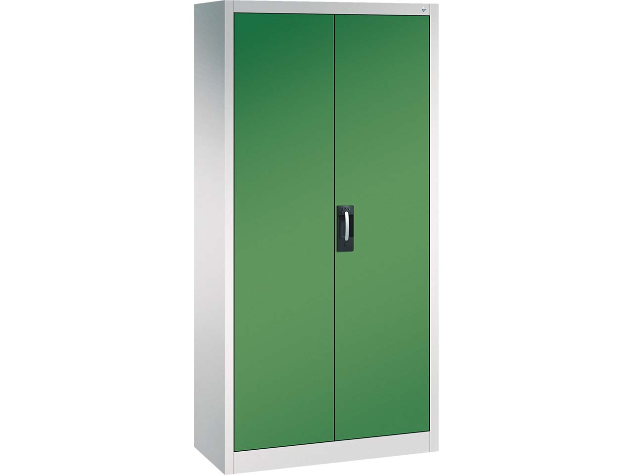 C+P Flügeltürenschrank Acurado, H1950xB930xT400mm, Lichtgrau/Resedagrün