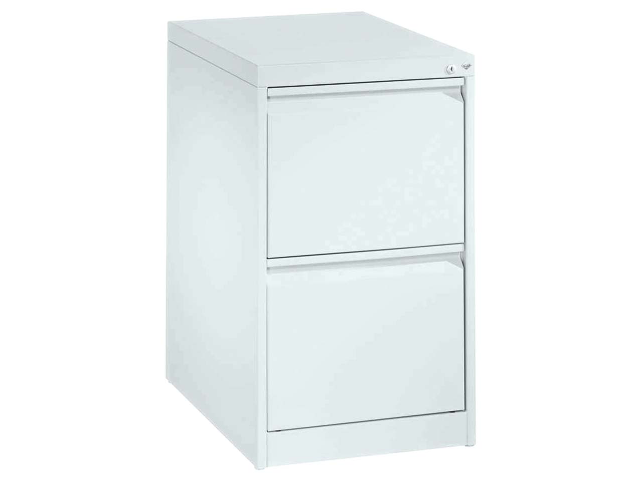 Hängeregistraturschrank einbahnig, 2 Schubladen, reinweiß/reinweiß