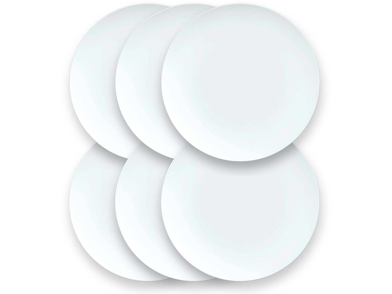 Mäser Speisetellerset 6-tlg. "Saturno Coupe" Porzellan, weiß