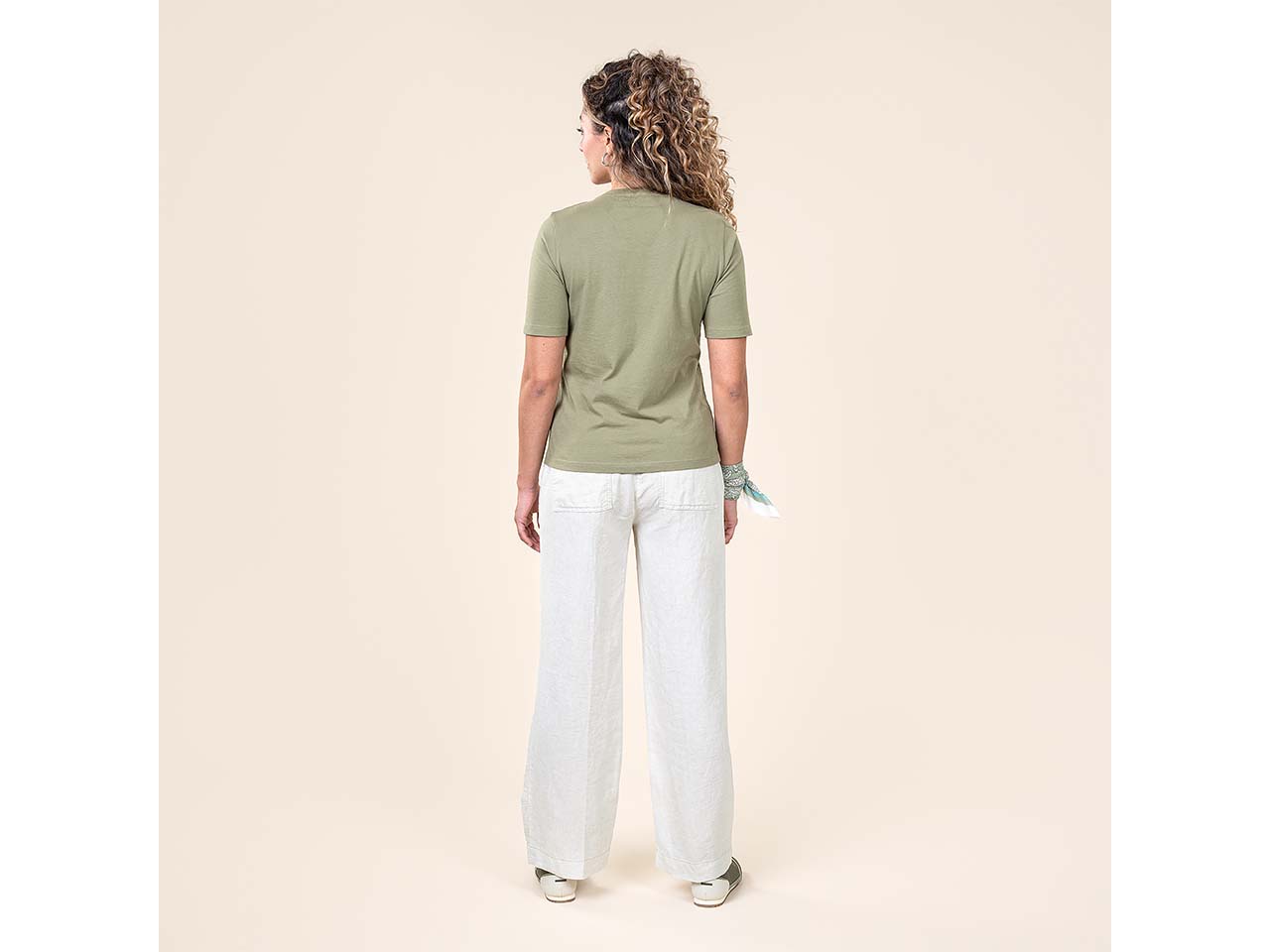 Living Crafts Bio-Damen-T-Shirt "TABERA" mit Rundhalsausschnitt, sage, Gr. S