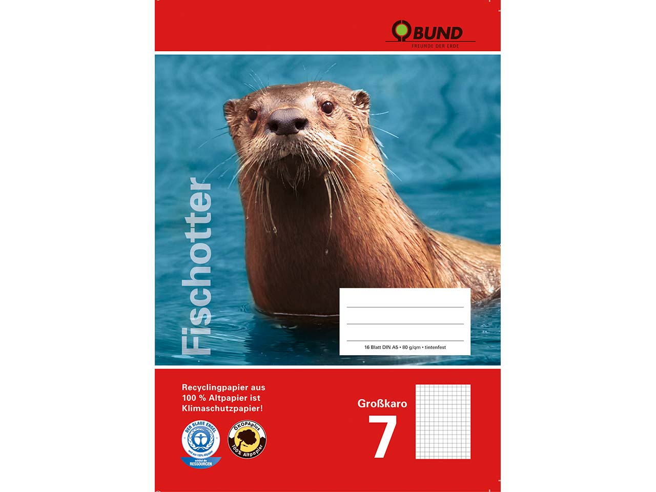 BUND Heft A5 Lineatur 7, Großkaro