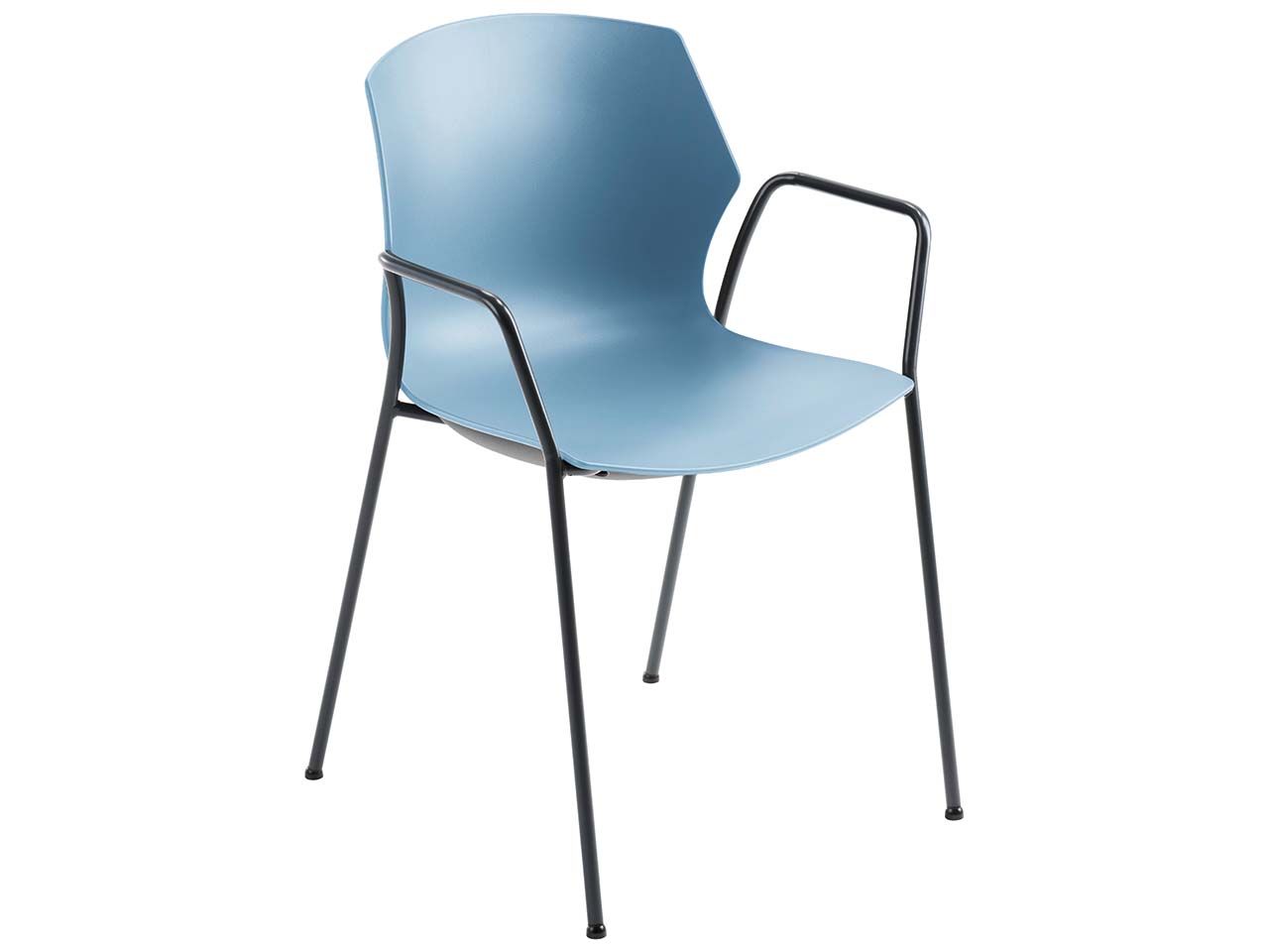 2x Besucherstuhl "2510" graublau