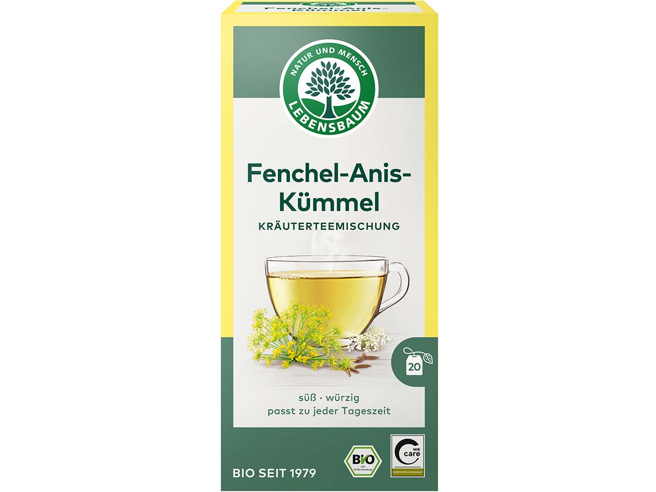 LEBENSBAUM Bio-Kräutertee "Fenchel-Anis-Kümmel", 20 x 2,5 g