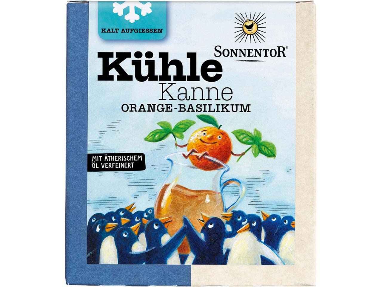 Sonnentor Bio-Früchte- und Kräuterteemischung 'Kühle Kanne' Orange-Basilikum, 16 Stk.