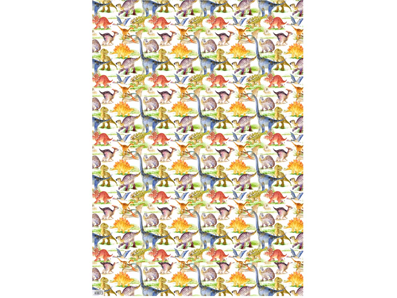 5 Bogen Recycling Geschenkpapier "Dinosaurier" 50 x 70 cm, 80g/m²