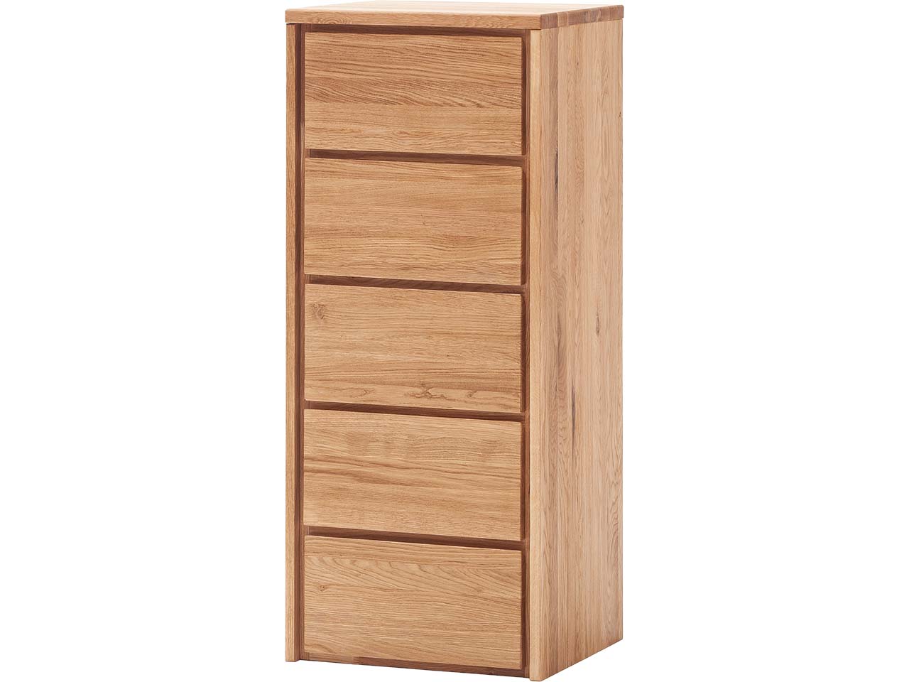 Kommode "Rödvig" aus Wildeiche, mit 5 Schubladen, B 47 x T 42 x H 113 cm