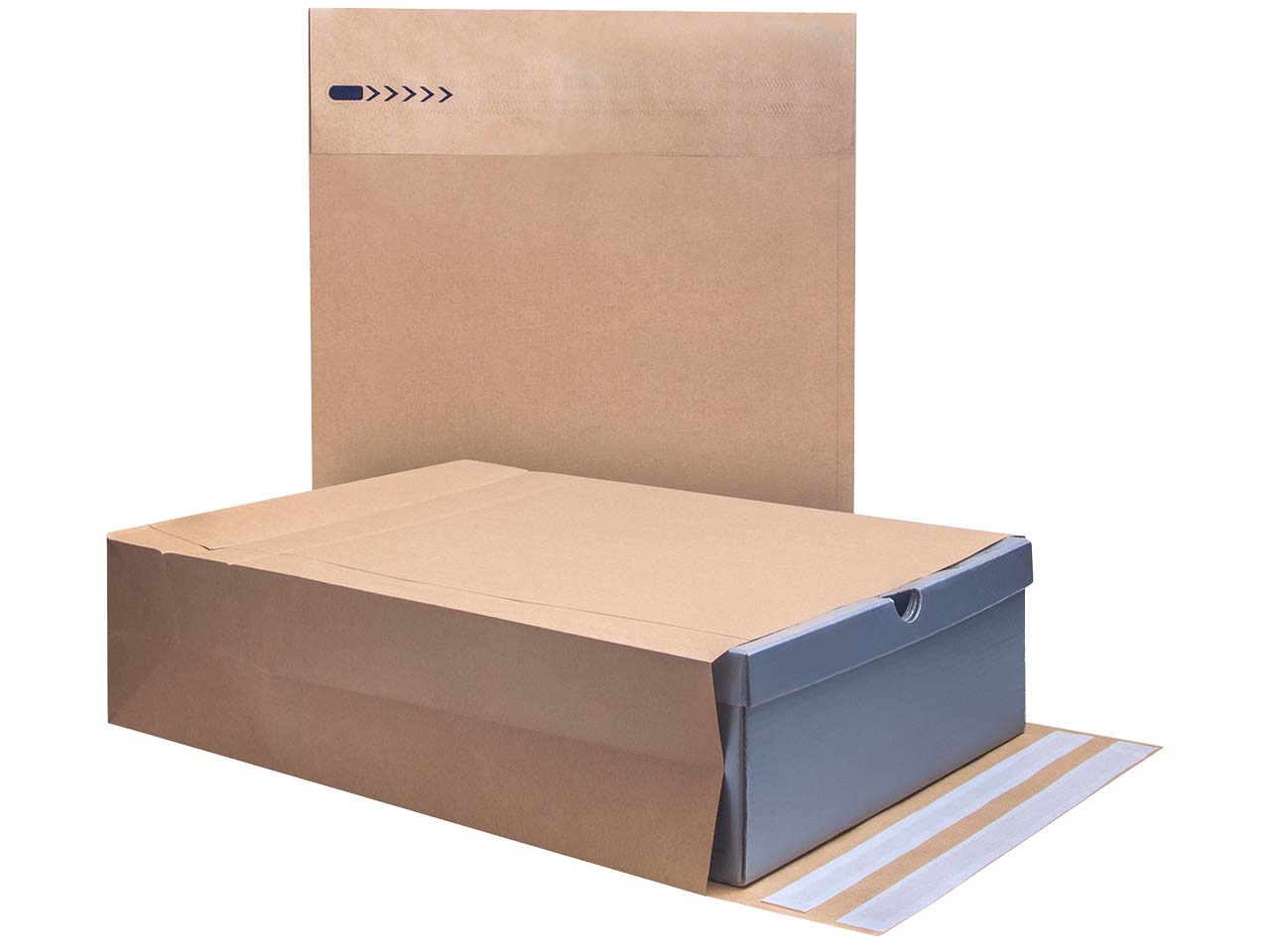 Bong 200 Versandtaschen 'e-Green' 450x350x80 mm (ähnl. C3), 2xHK, braun 100 g/m²