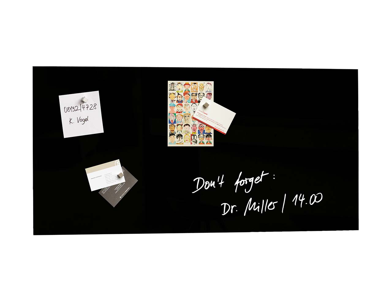 Sigel Glas-Magnettafel "artverum" 91 x 46 cm, schwarz