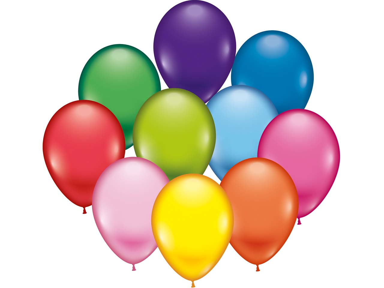 100 Luftballons, bunt gemischt, ohne Aufdruck, Durchmesser ca. 30cm