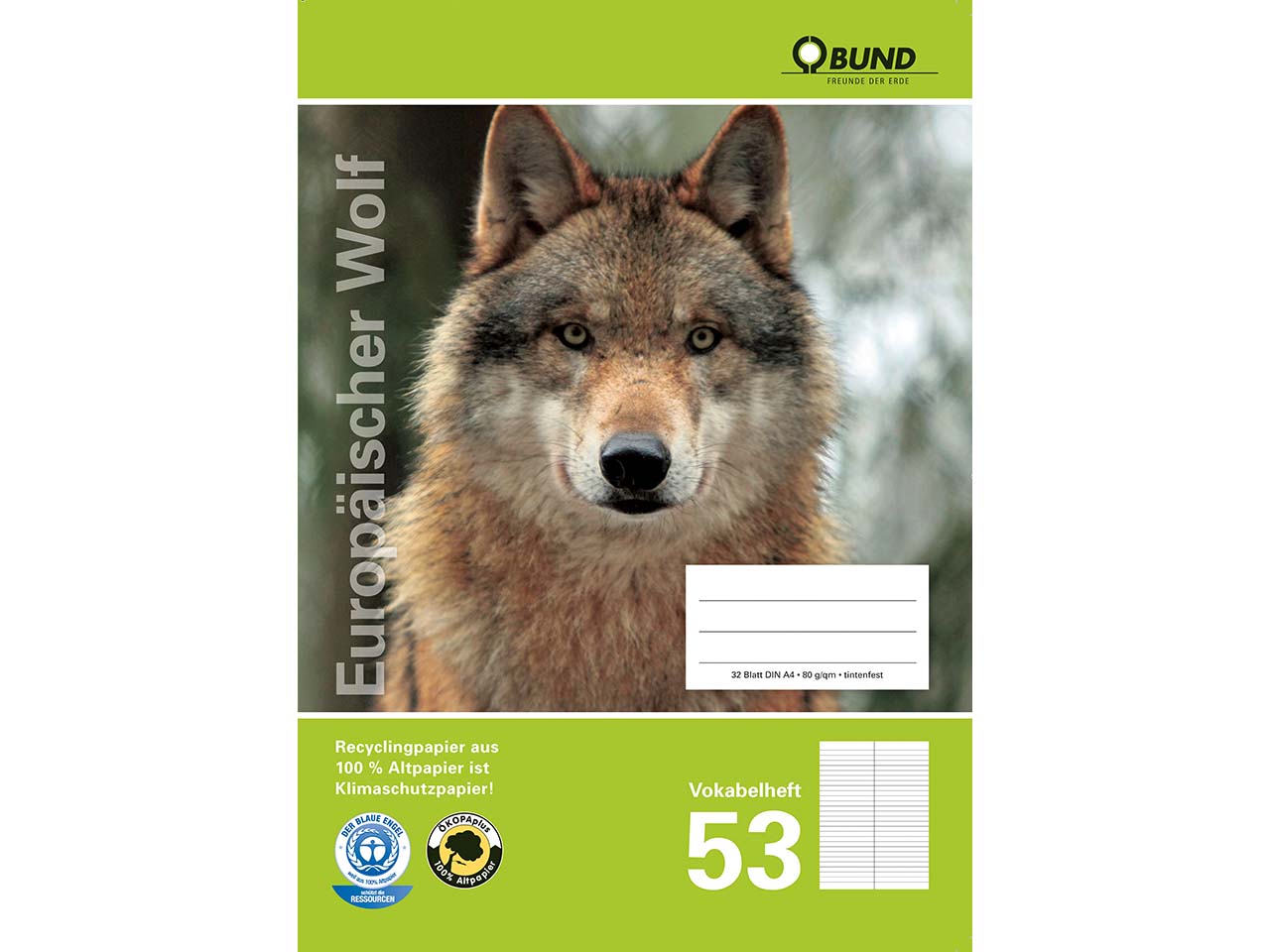 BUND Vokabelheft DIN A4