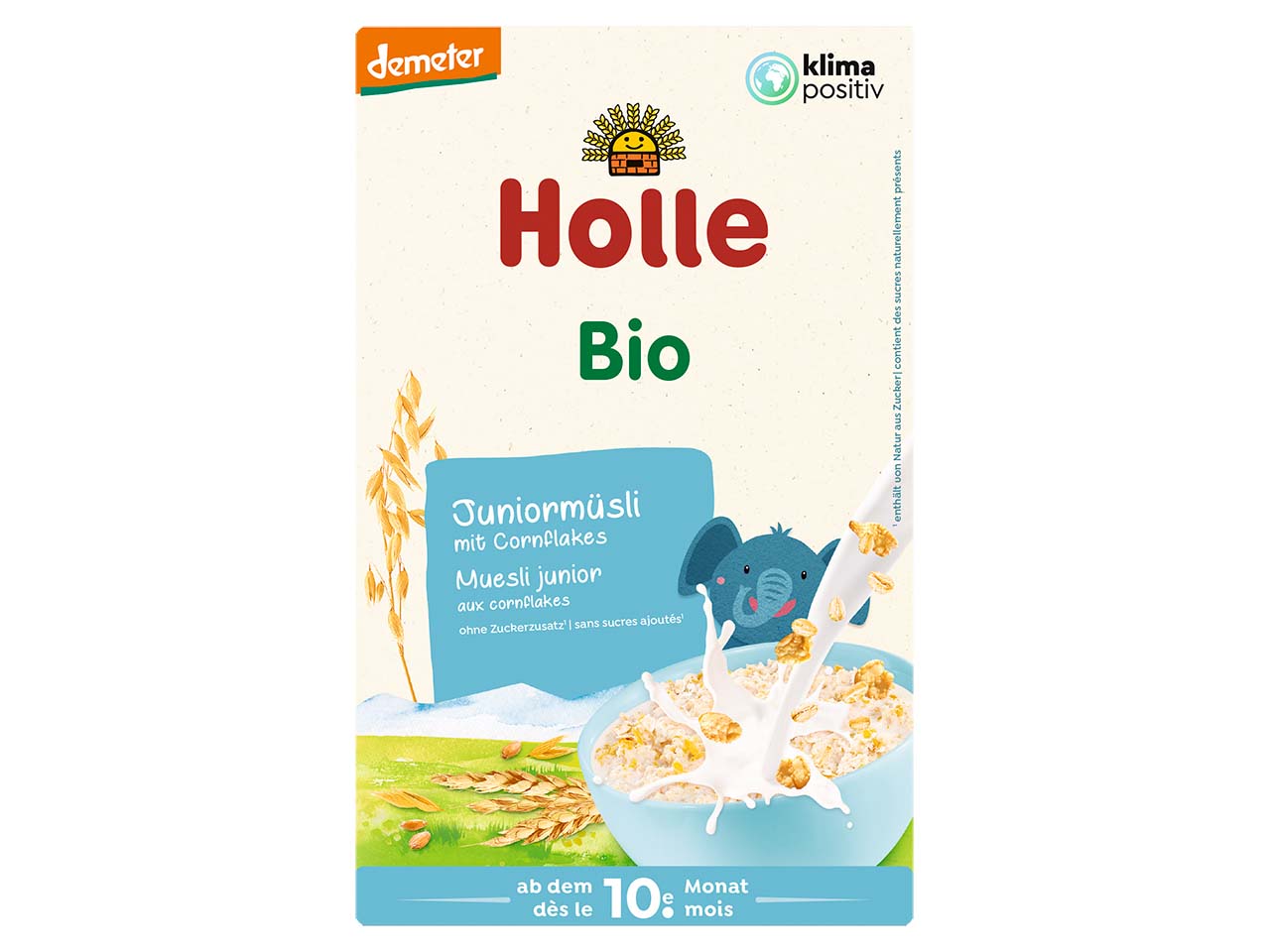 Holle Bio-Kindermüsli Mehrkorn mit Cornflakes, ab 10. Monat, 250 g