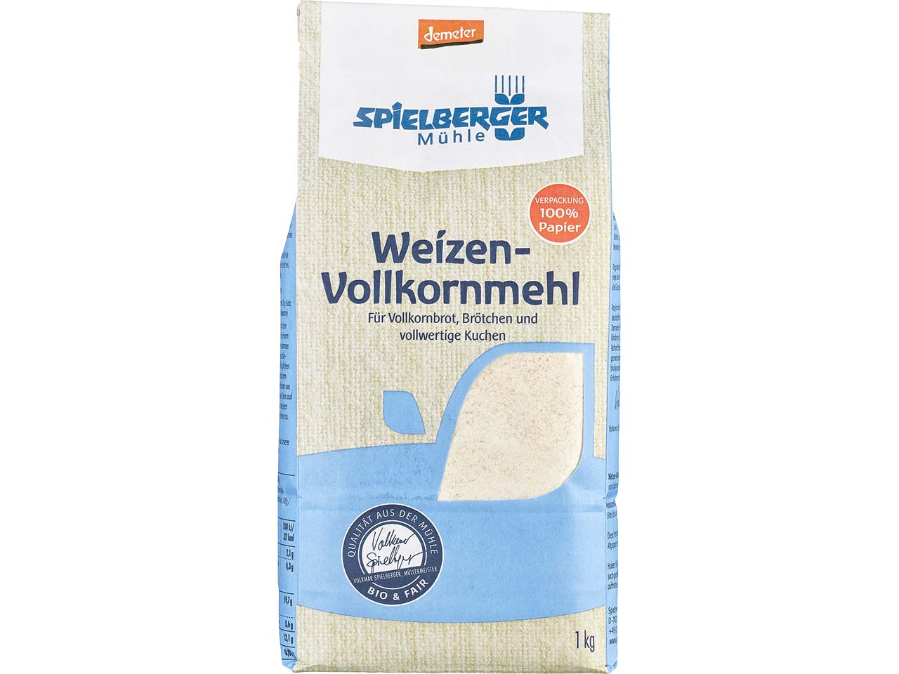 Spielberger Mühle Bio-Weizen-Vollkornmehl, 1 kg