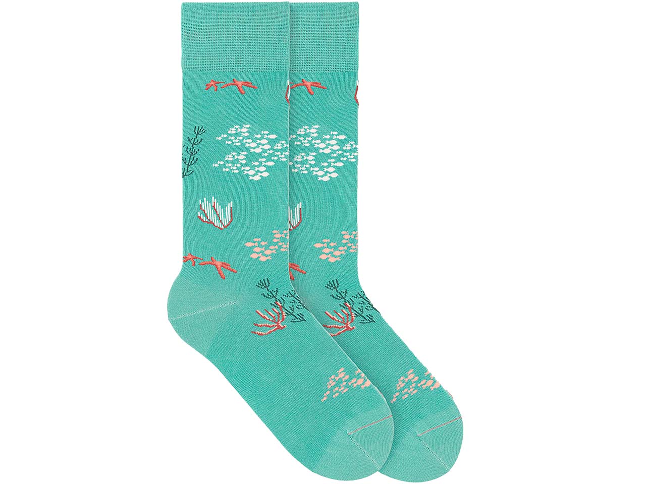 VON JUNGFELD Bio-Socken 'Coral', deep aqua, Gr. 43/46