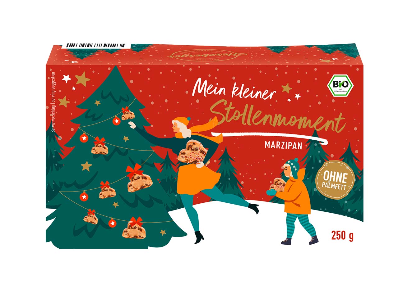 Herzberger Mini Bio-Marzipanstollen, 250 g