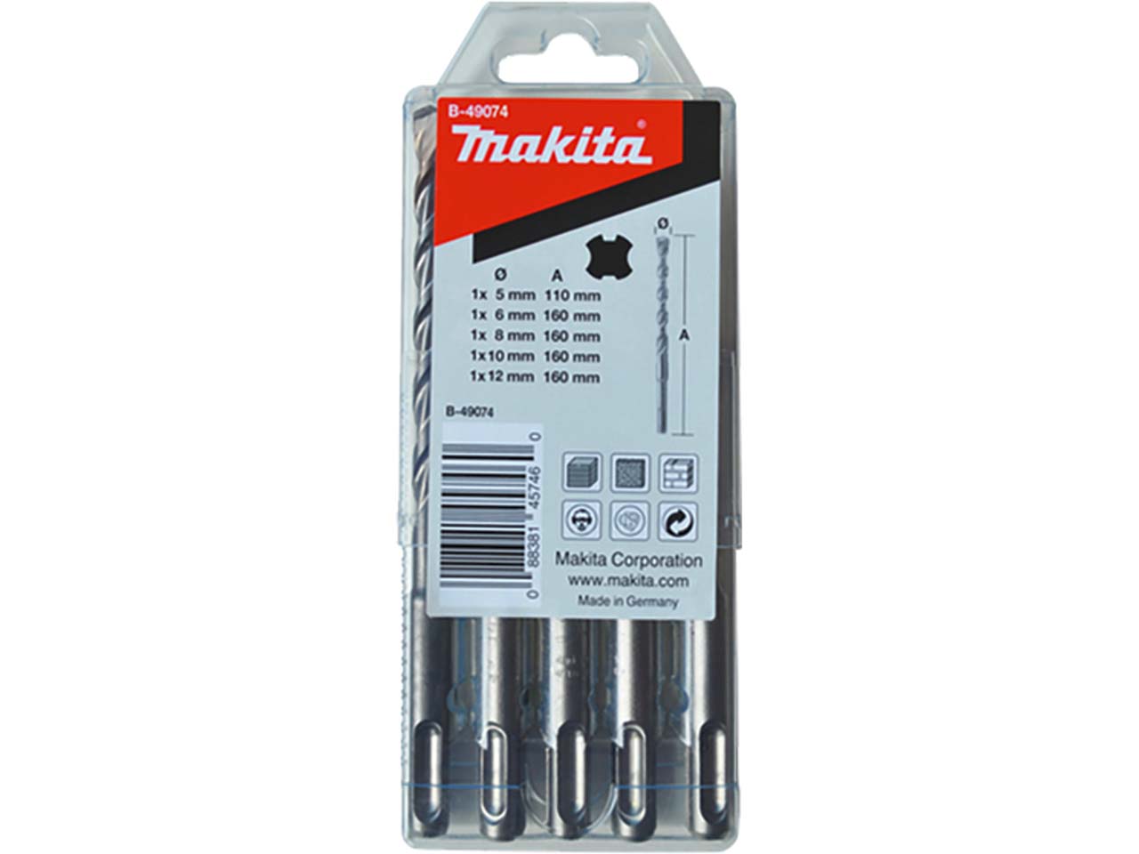 Makita SDS-VPLUS-Bohrer-Set "B-49074" Nr. 3, 5-teilig