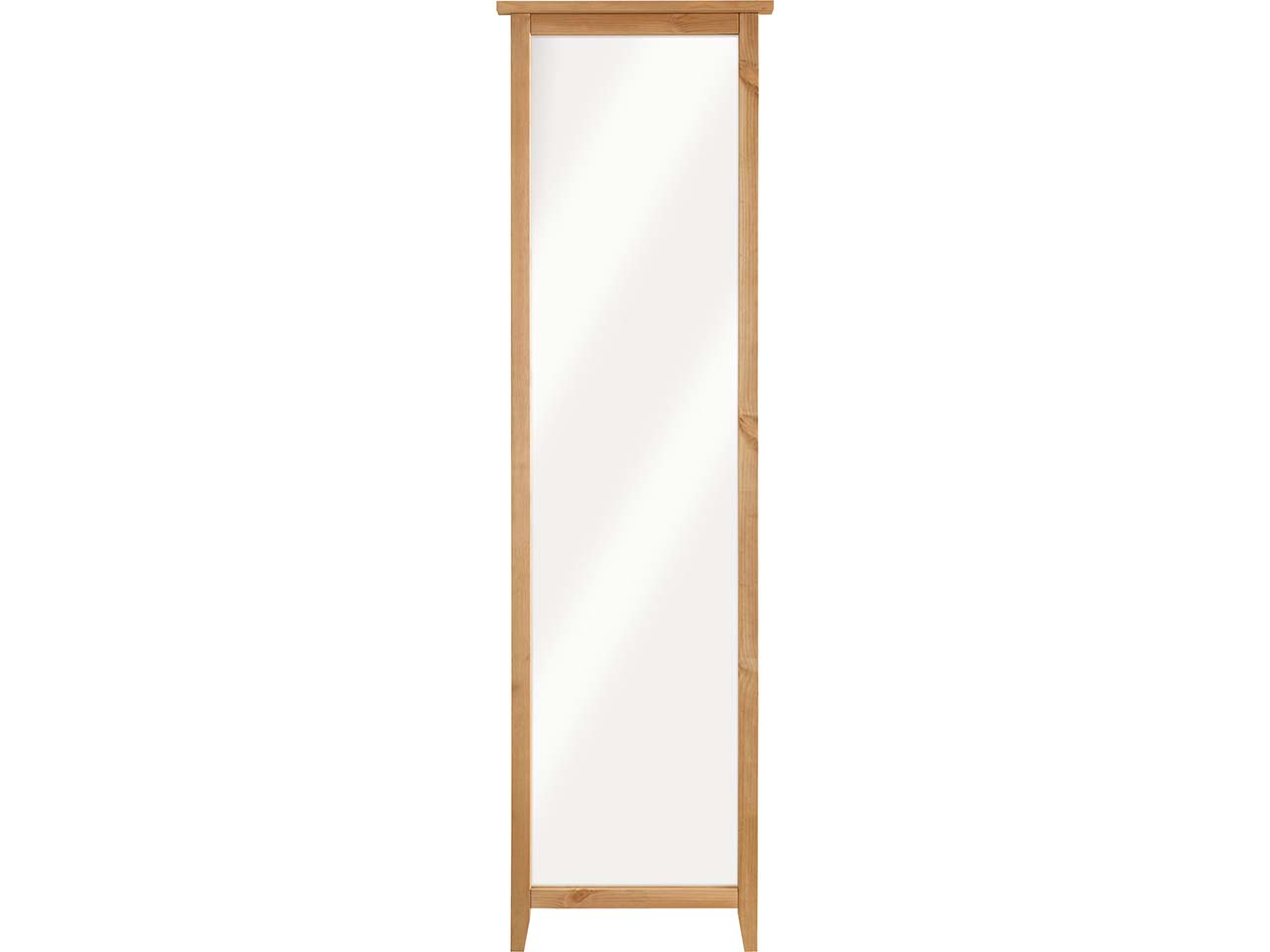 Spiegel-Paneel Garderobe "Solvita", B 58 x T 7,5 x H 200 cm, Kiefer gelaugt