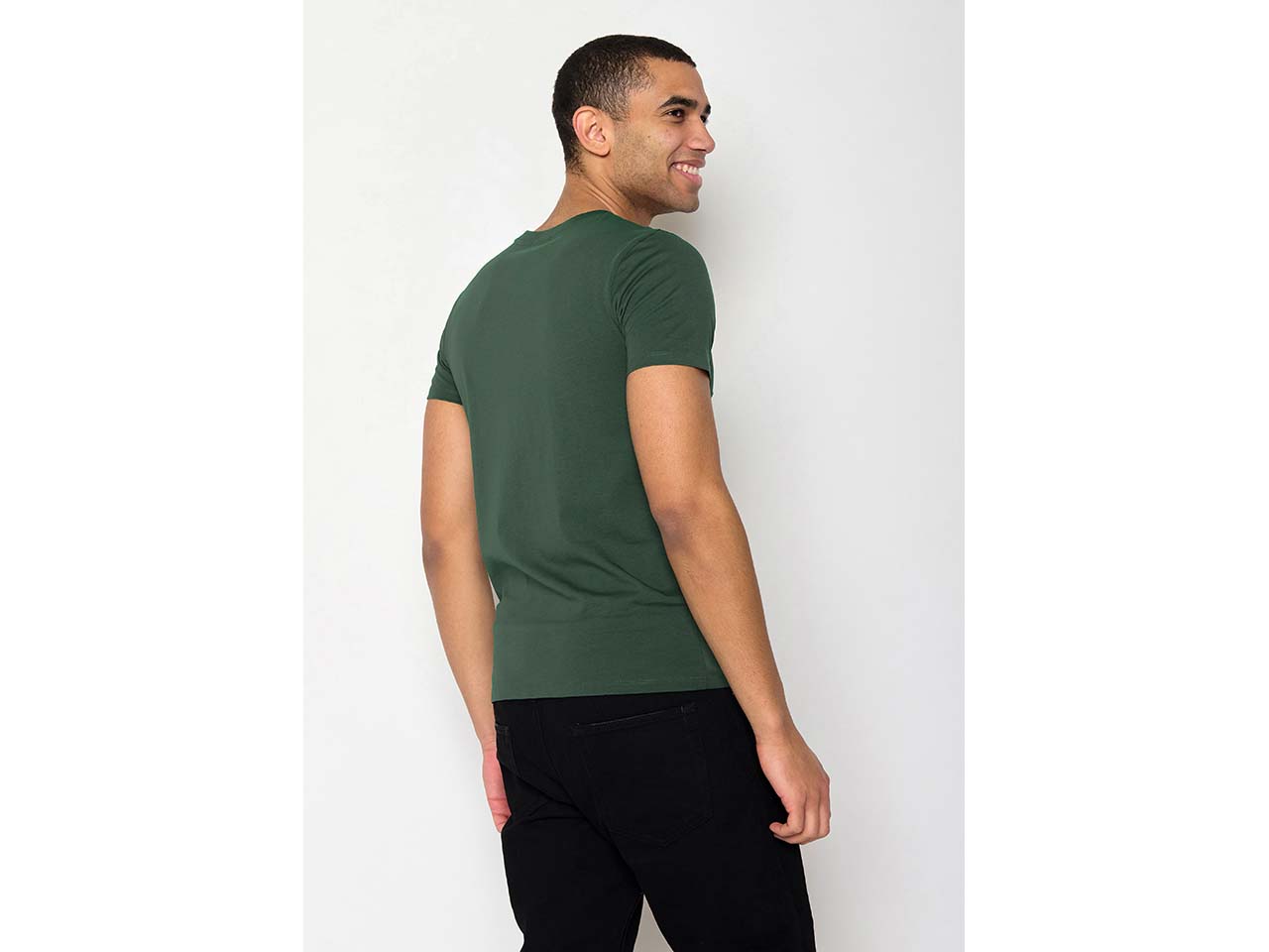 GREENBOMB Bio-Herren-T-Shirt "Nature Valley" mit Rundhalsausschnitt, bottle green, Gr. M