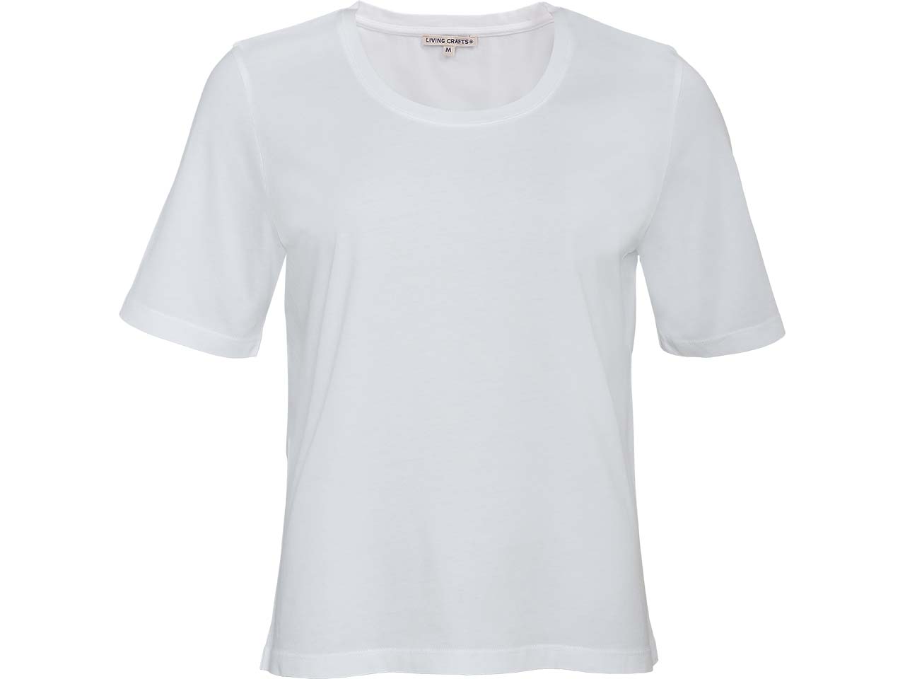 Living Crafts Bio-Damen-T-Shirt 'TABERA' mit Rundhalsausschnitt, white, Gr. S